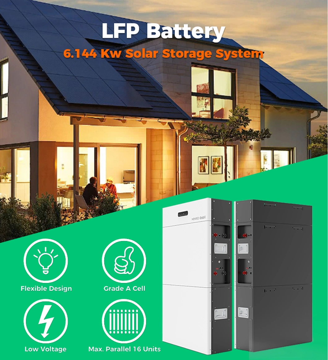 Rechargeable Deep Cycle 10 Years Warranty Stackable Storage Battery 48V Powerwall Tesla Home 5kwh 6kwh 10kwh 12kwh 18kwh 20kwh 24kwh Lithium Solar Battery