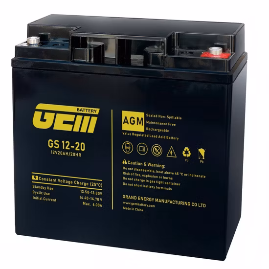 Prezzo di fabbrica Batteria ricaricabile di ricambio UPS 12V 20ah Alimentazione di backup SLA VRLA Batteria a ciclo profondo