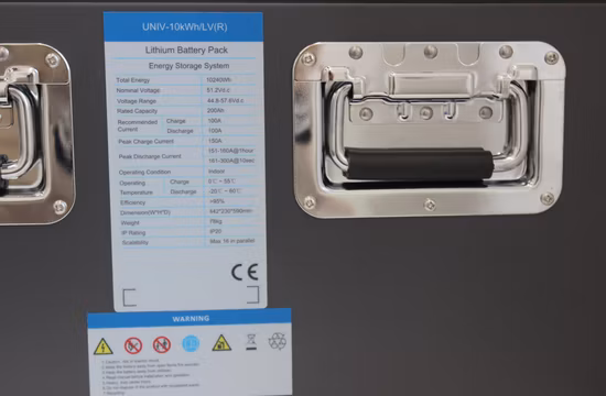 Sistema di accumulo di energia Power Brick impilabile, pacco batterie di accumulo di energia, batteria agli ioni di litio da 51,2 V